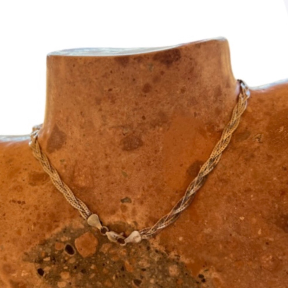 "16" Italian Sterling Silver Braided Chain - Picture 5 of 9
